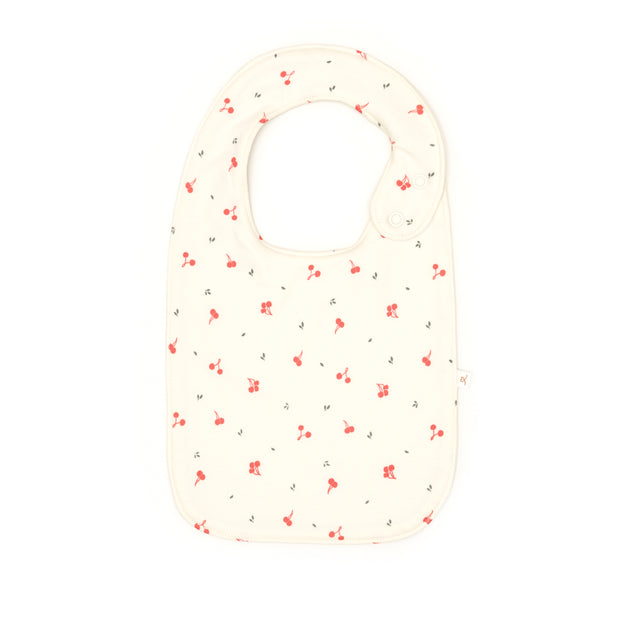 Babero Grande Cerezas Rojas de algodón pima