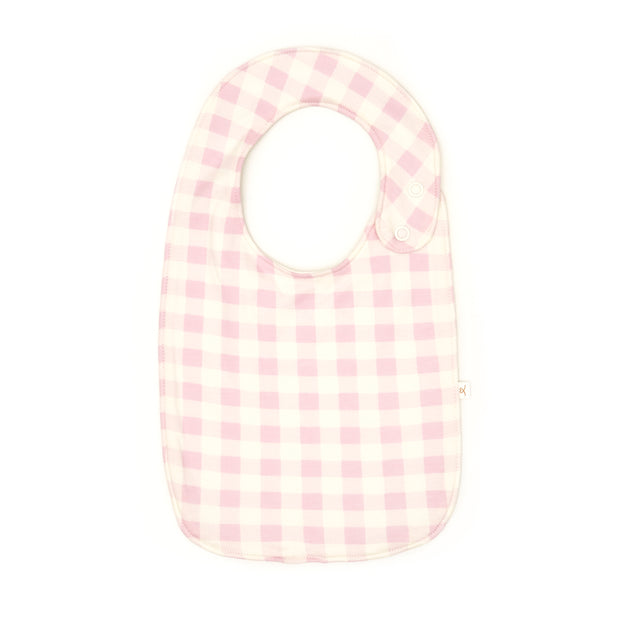 Set 2 Baberos Grandes Cuadros Fucsia/ Cerezas Fucsia de algodón pima