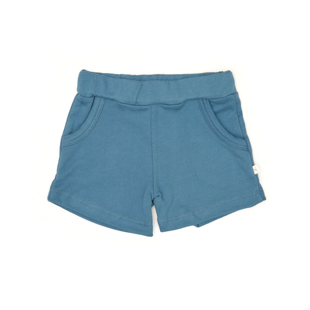 Set Polo  Bolsillo + Short Perla / Azul de algodón