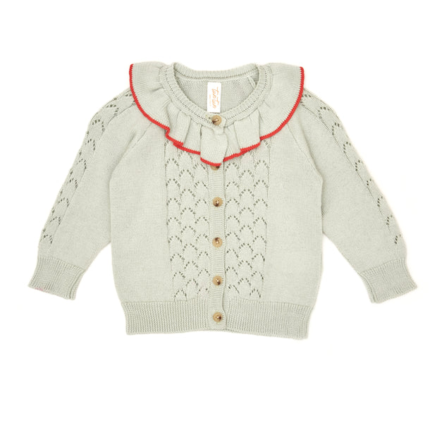 Cárdigan Bobo Celeste Tejido de algodón pima