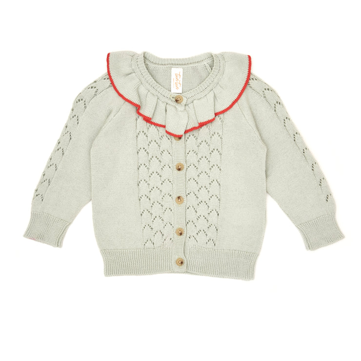 Cárdigan Bobo Celeste Tejido de algodón pima