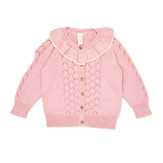 Cardigan Bobo Lavanda Tejido de algodón pima