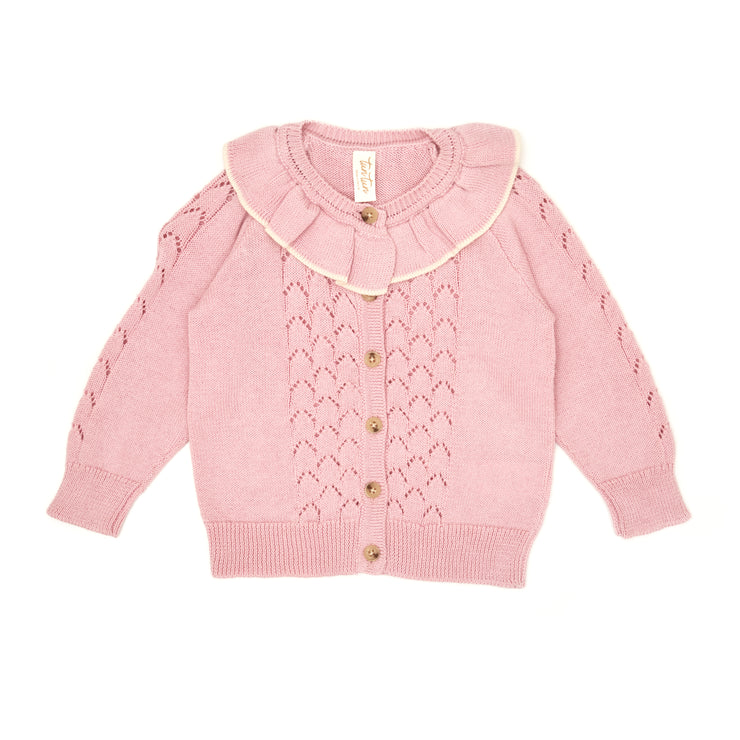 Cardigan Bobo Lavanda Tejido de algodón pima