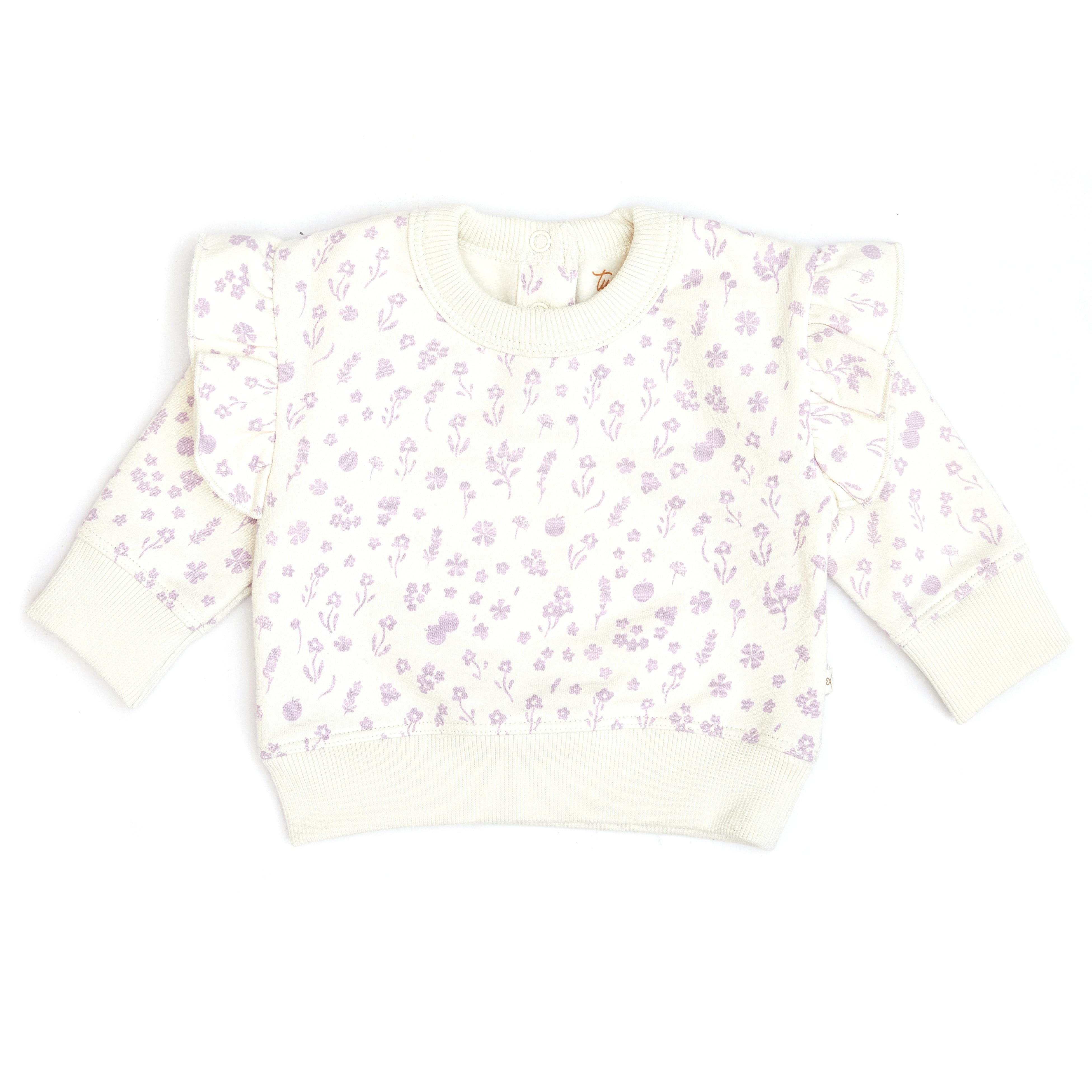 Polera Bobo Perla Flores Lila de  Algodón franelado