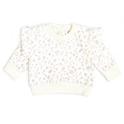 Set Polera Bobo + Buzo Perla Flores Lila de Algodón franelado