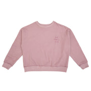 Polera Oversize Mamá Lila de algodón franelado