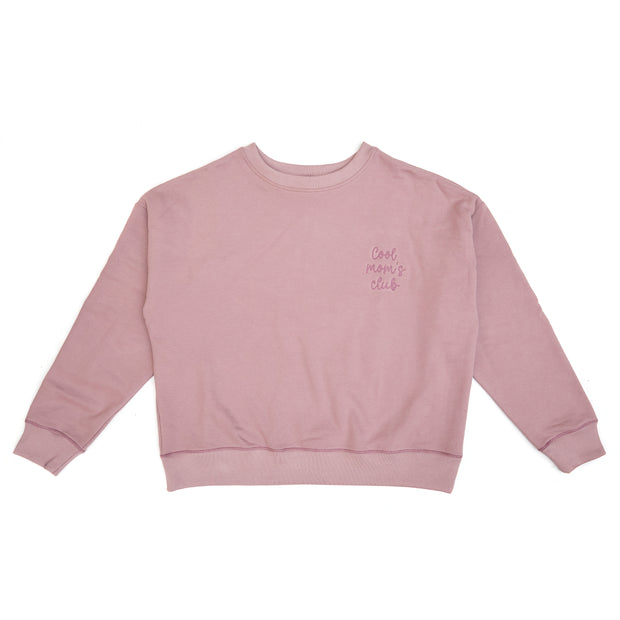Polera Oversize Mamá Lila de algodón franelado
