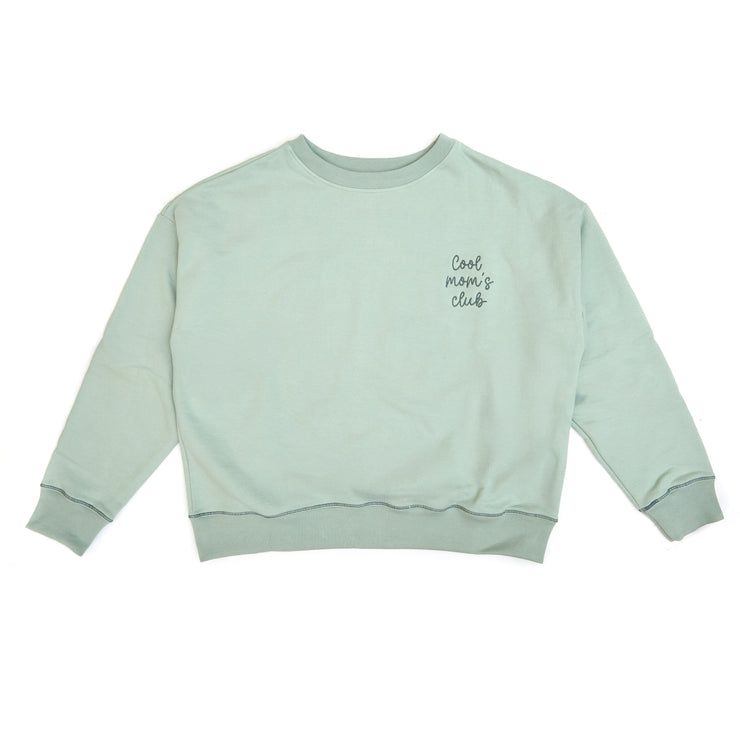 Polera Oversize Mamá Verde de algodón franelado