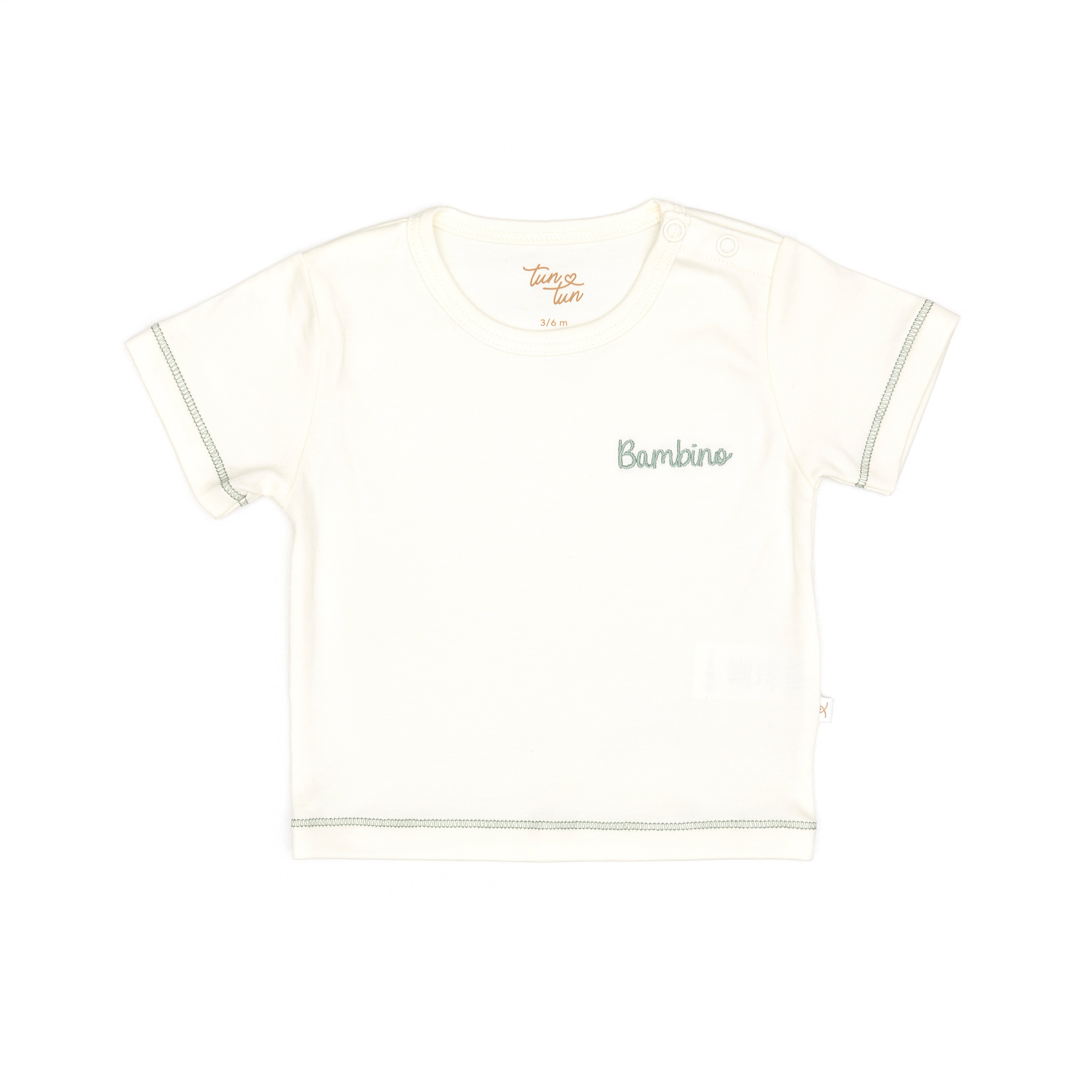 Polo Manga Corta Bambino Perla & Verde