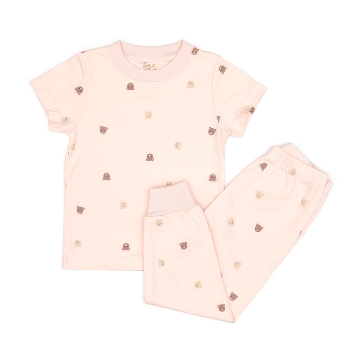 Pijama (Polo + Pantalon) Rosado Osos