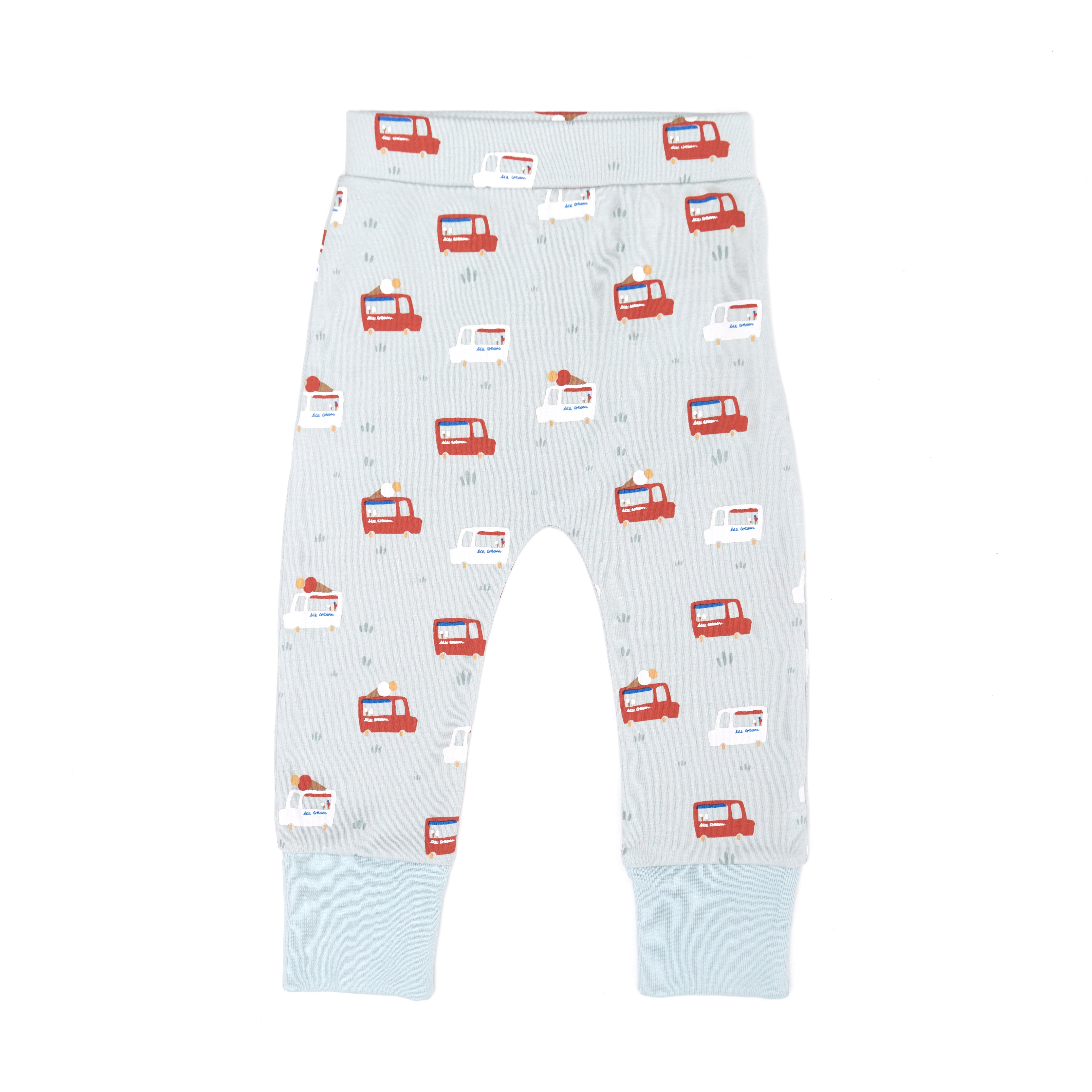 Pantalon algodón pima Celeste carros