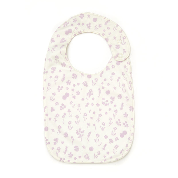 Babero Grande Perla Flores Lila