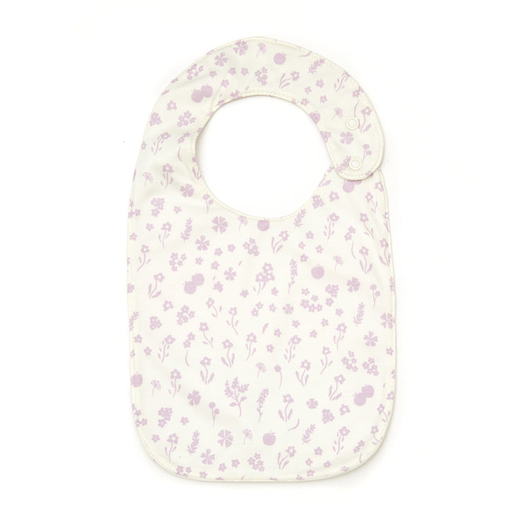 Babero Grande Perla Flores Lila