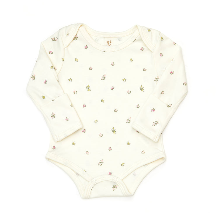 Set Body + Pantalon Perla Flores de algodón pima