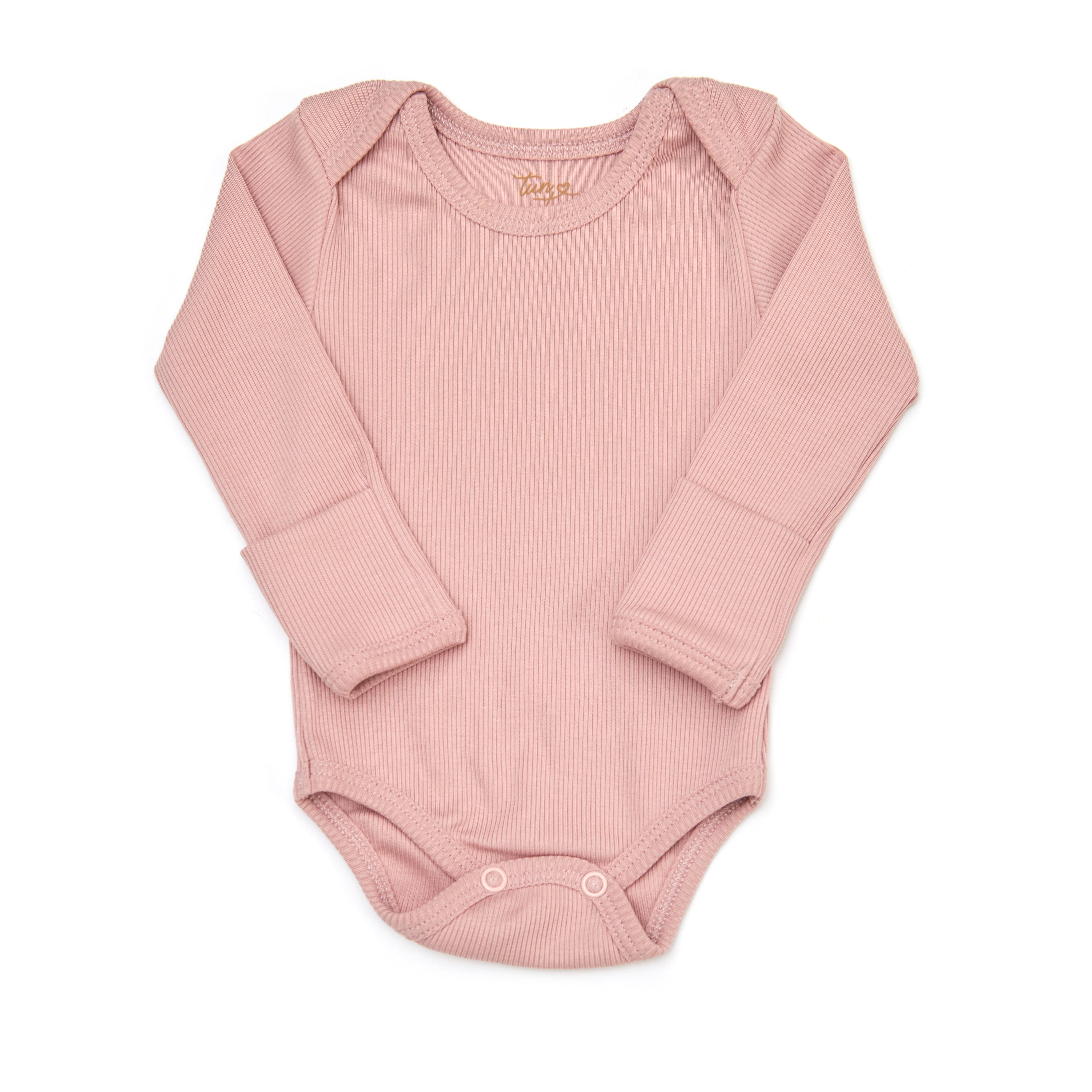 Body Traslapado Coral de algodón rib