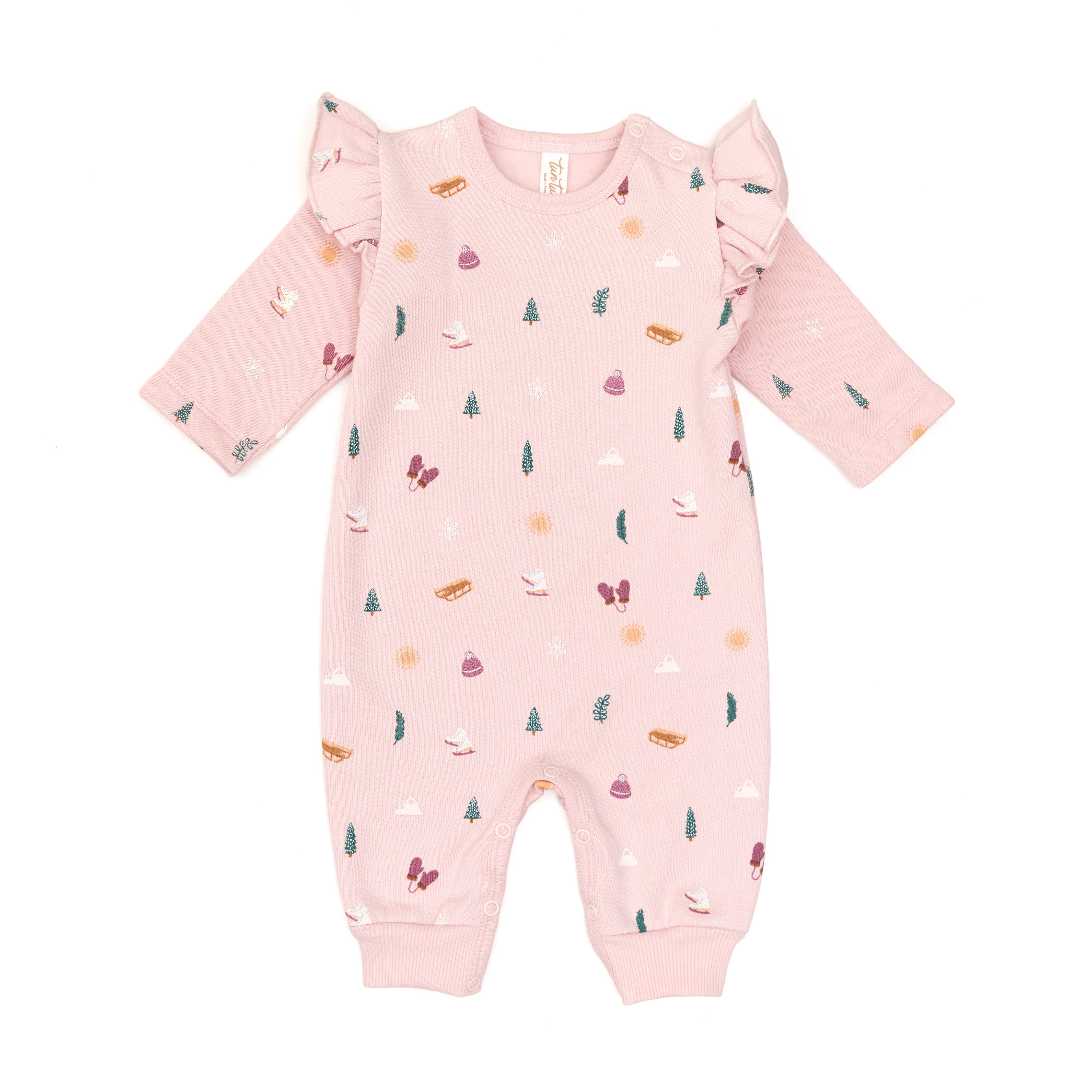 Romper Bobos Rosado Invierno de Algodón afranelado