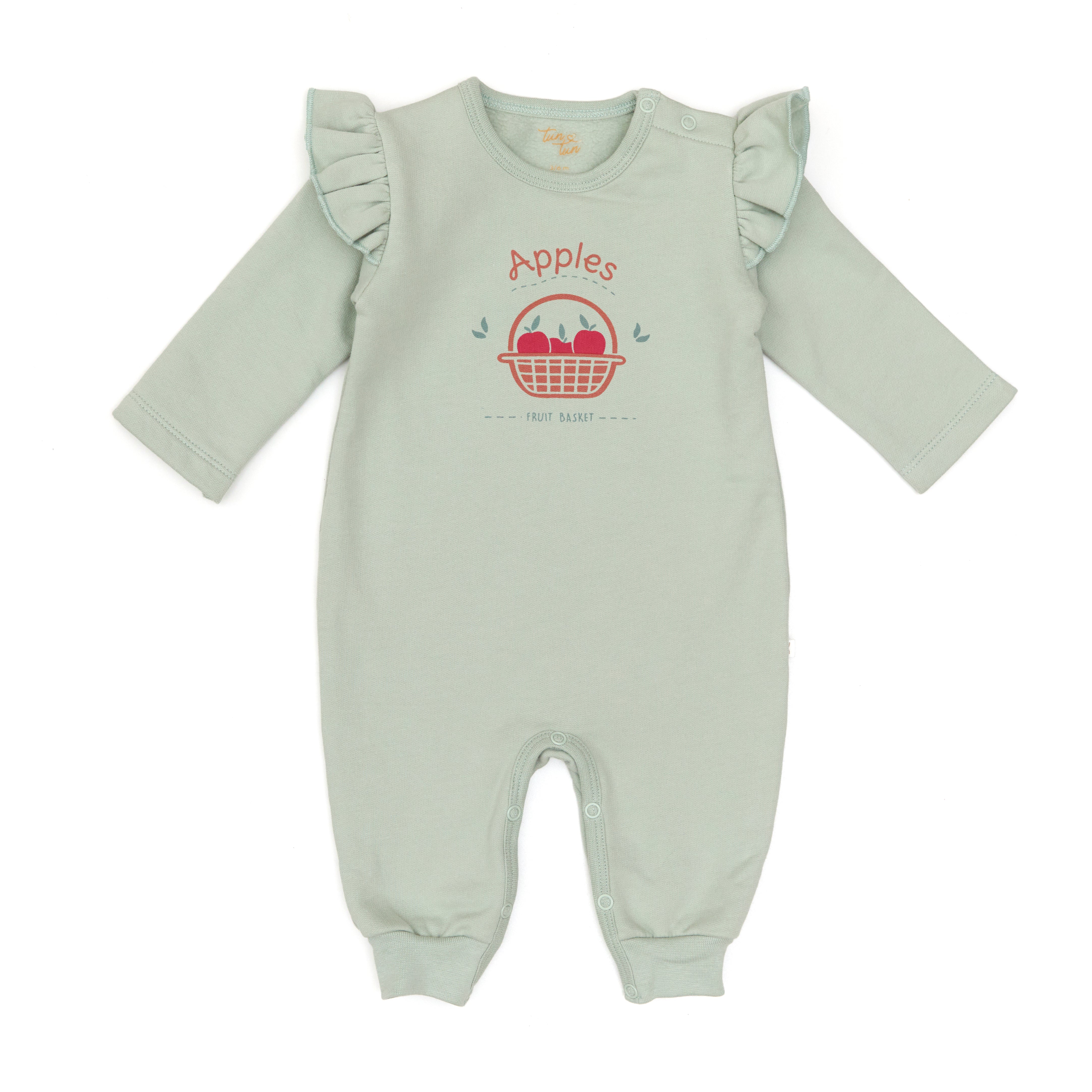 Romper Bobos Verde de Algodón afranelado