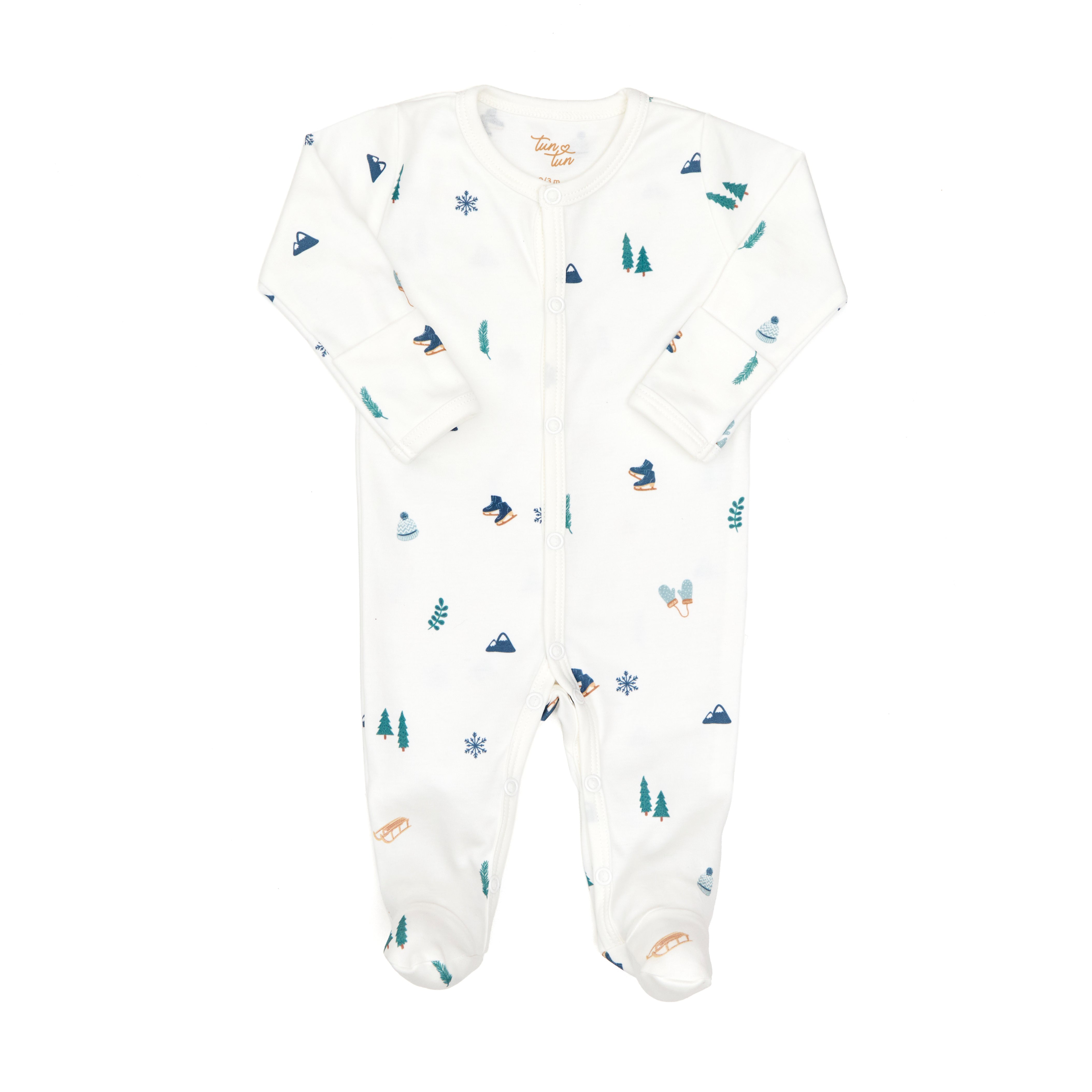 Enterizo Broches Perla Invierno de Algodón pima