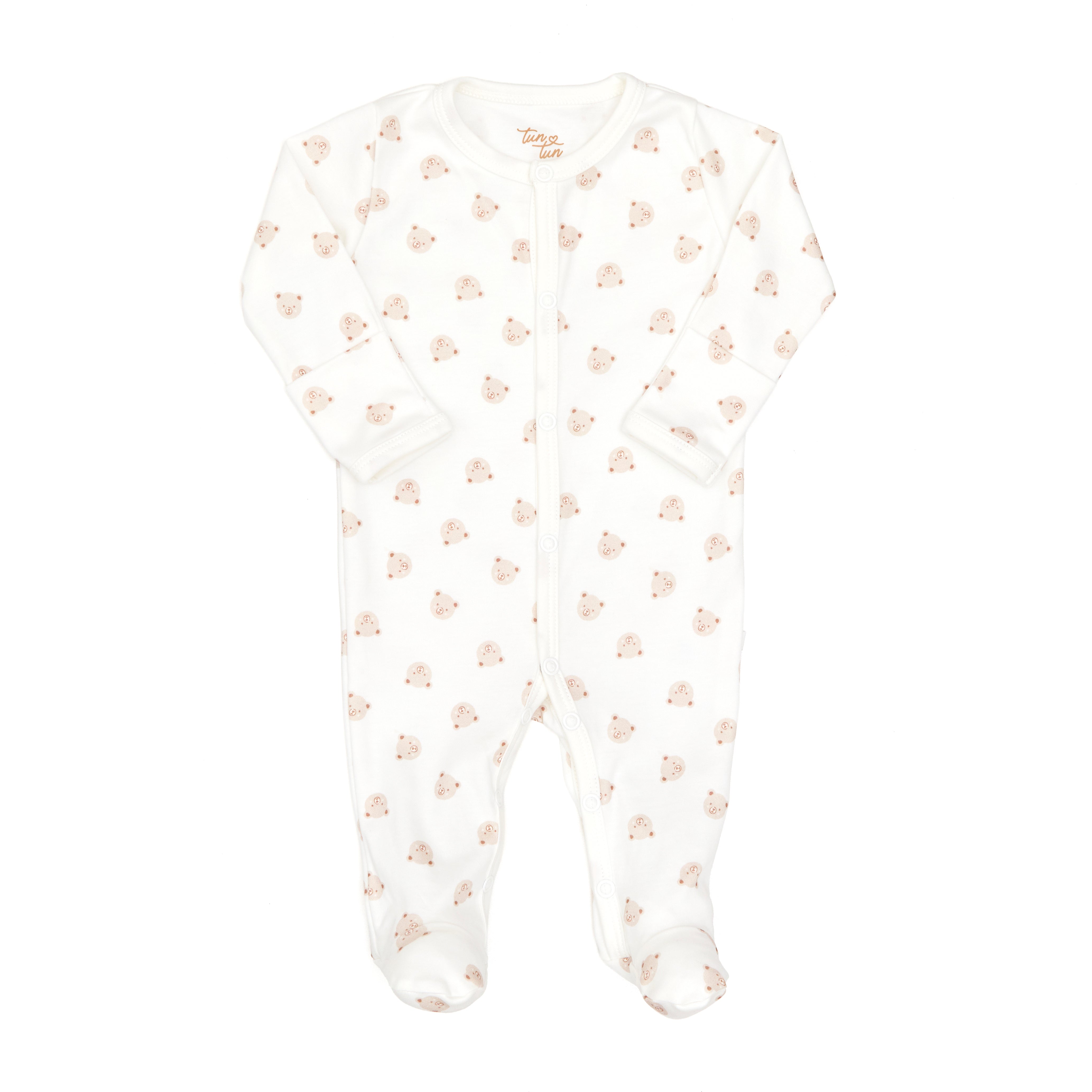 Enterizo Broches Perla con Ositos de Algodón pima