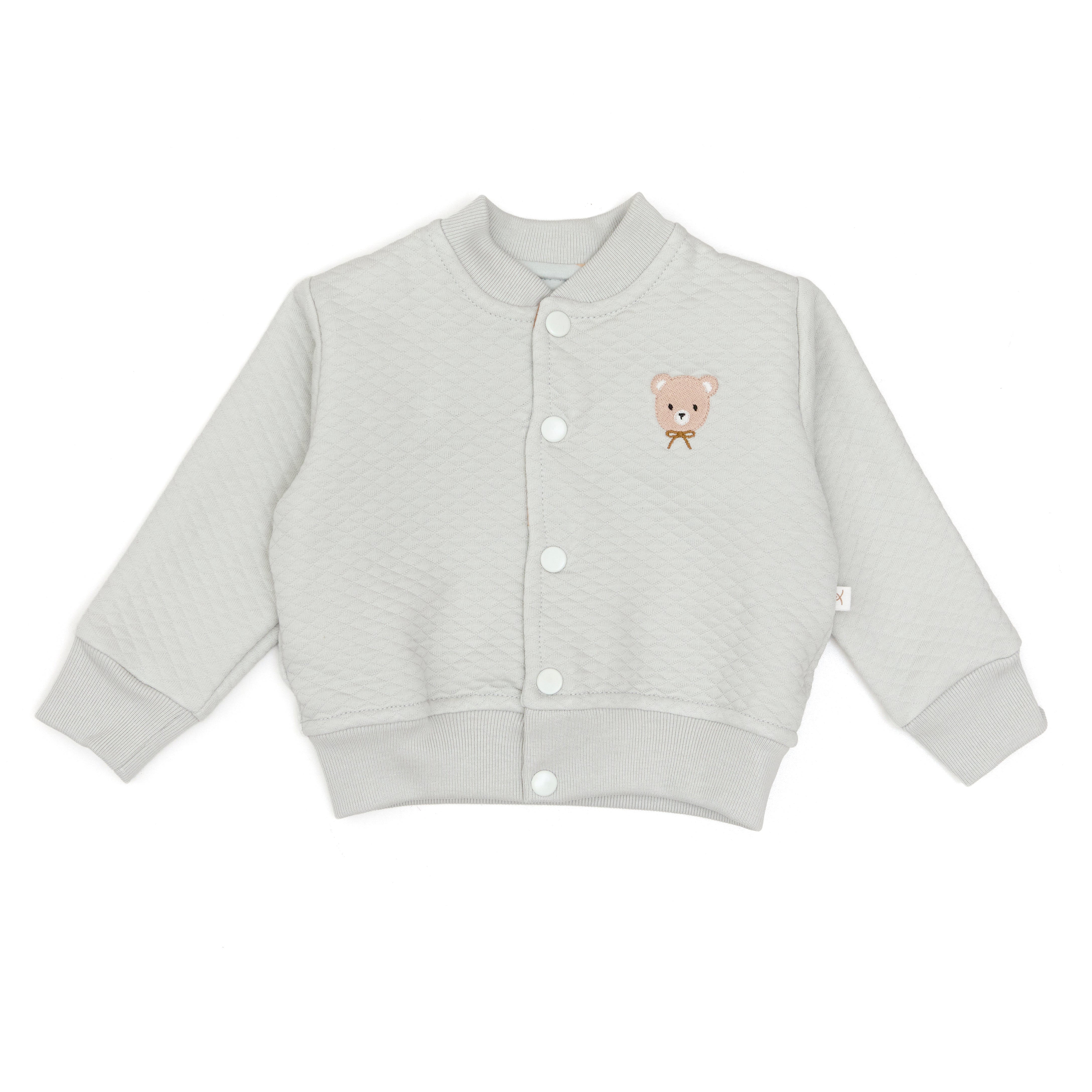 Chaqueta de Algodón Jacquard Celeste