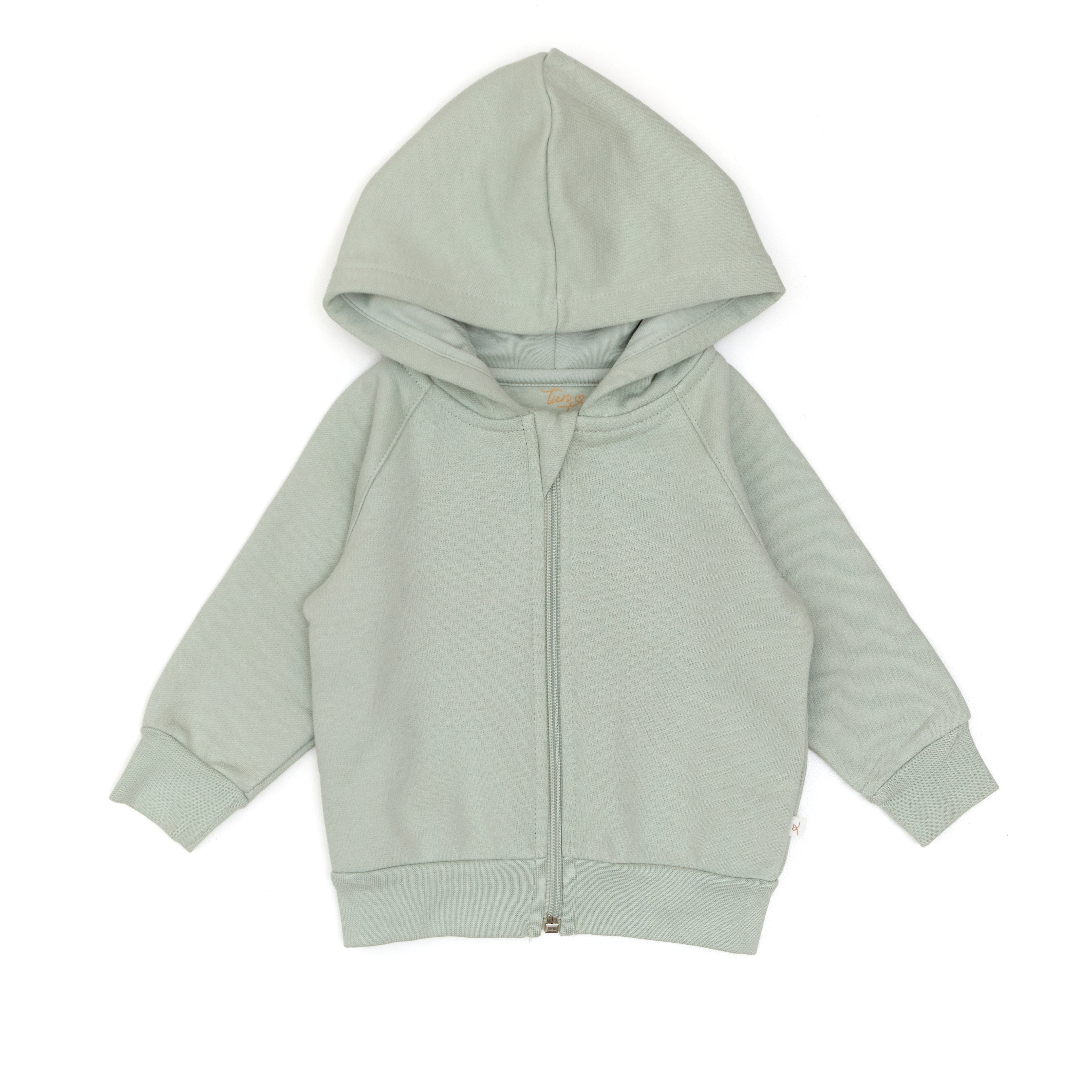 Polera Capucha Verde de Algodón afranelado