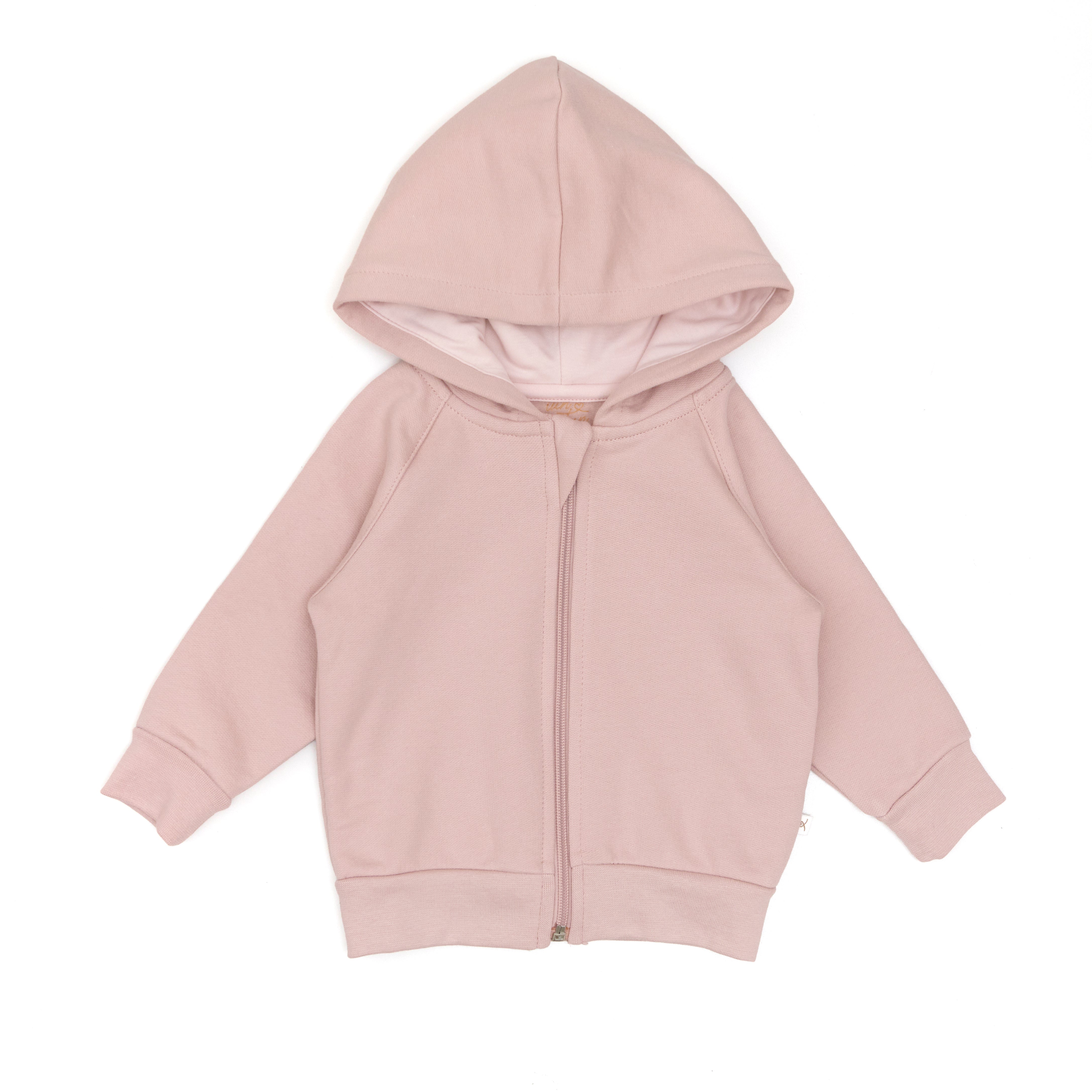 Polera Capucha Rosado de Algodón afranelado