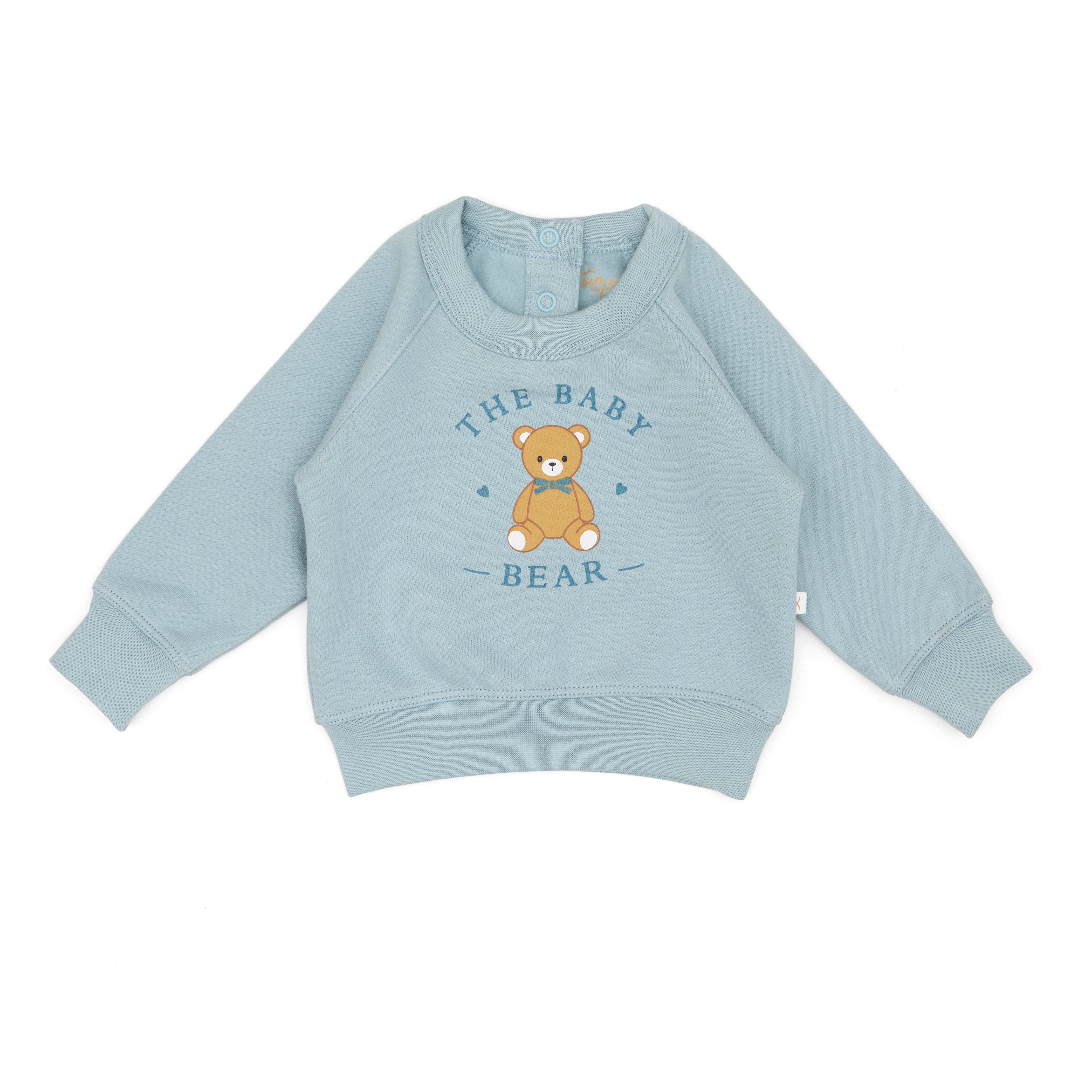 Conjunto 2pcs Polera Baby Bear + Buzo Acero de Algodón afranelado