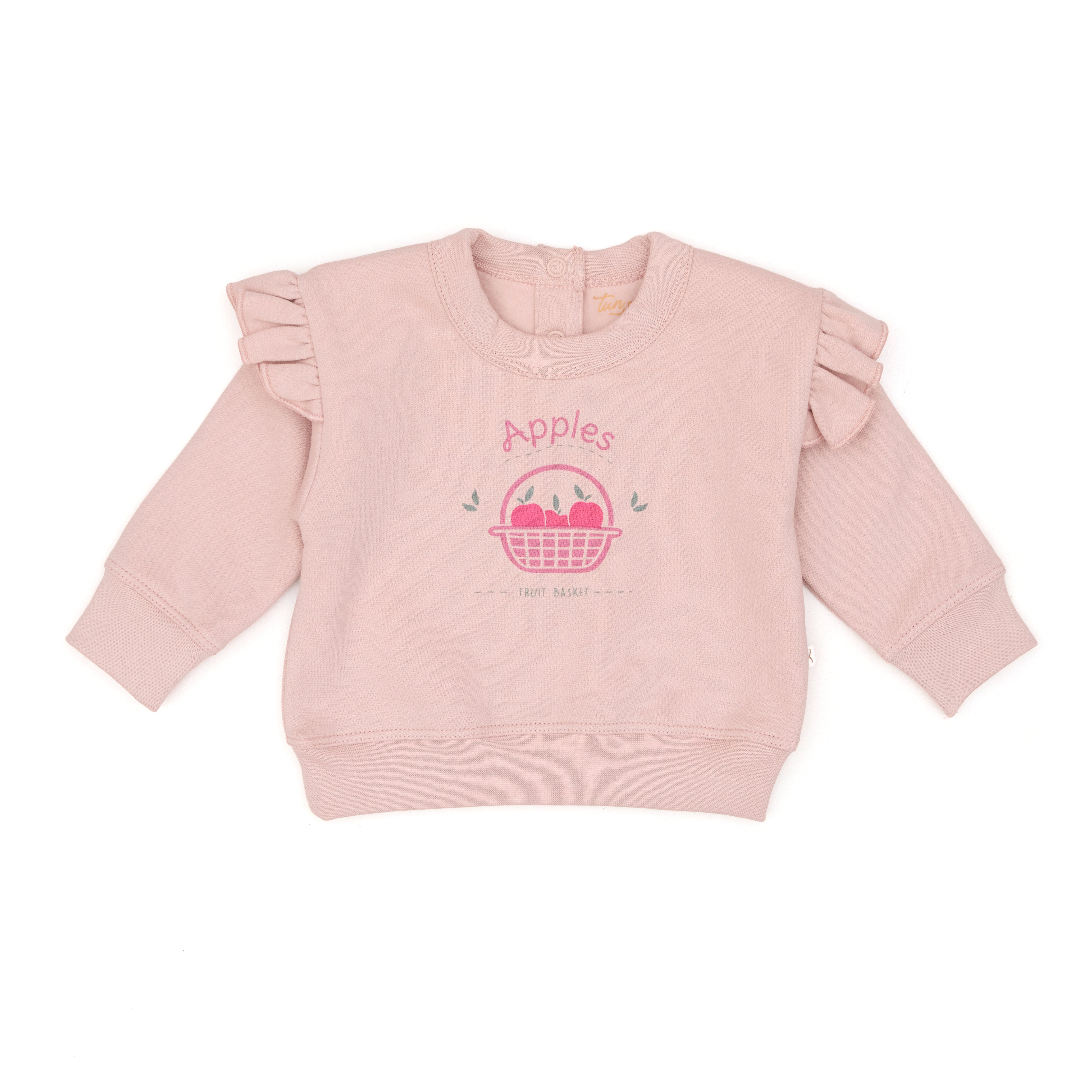 Conjunto 2pcs Polera Bobos + Buzo Rosado de Algodón afranelado