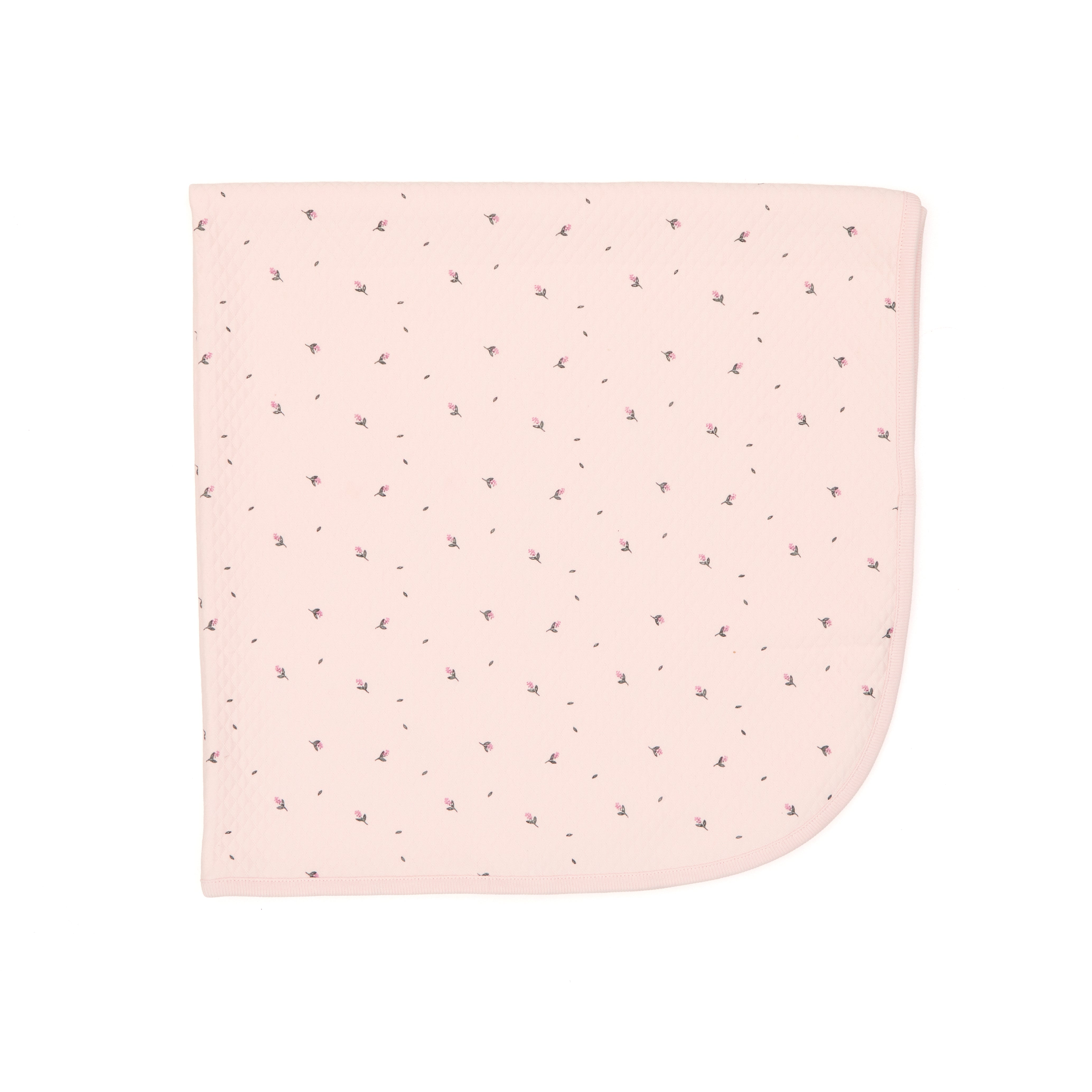 Manta De Algodón Jacquard Rosado Flores