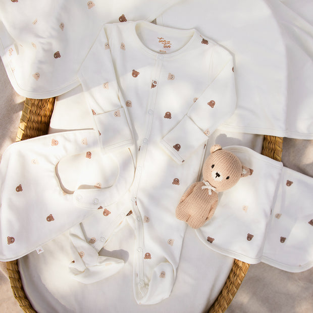 Enterizo Broches Perla Osos de algodón pima