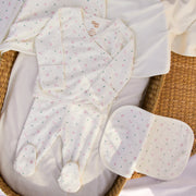 Set Kimono Perla Cerezas Fucsia de algodón pima