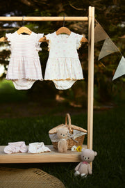 Vestido Body  Perla Mariposas algodón rib