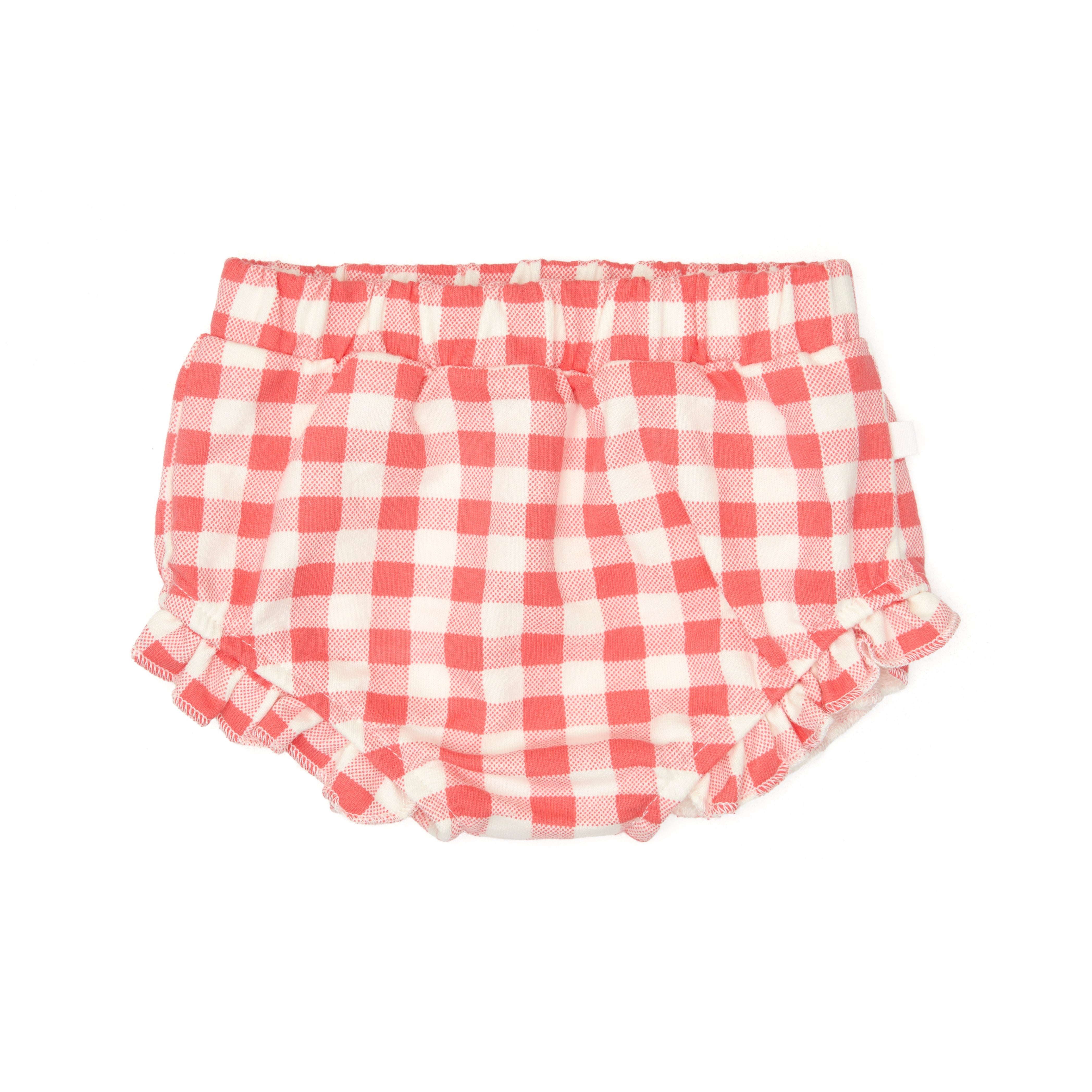 Conjunto 2PCS Body Bobo Perla Flores de Algodón Pima + Short Bombacho Cuadros Rojos French Terry