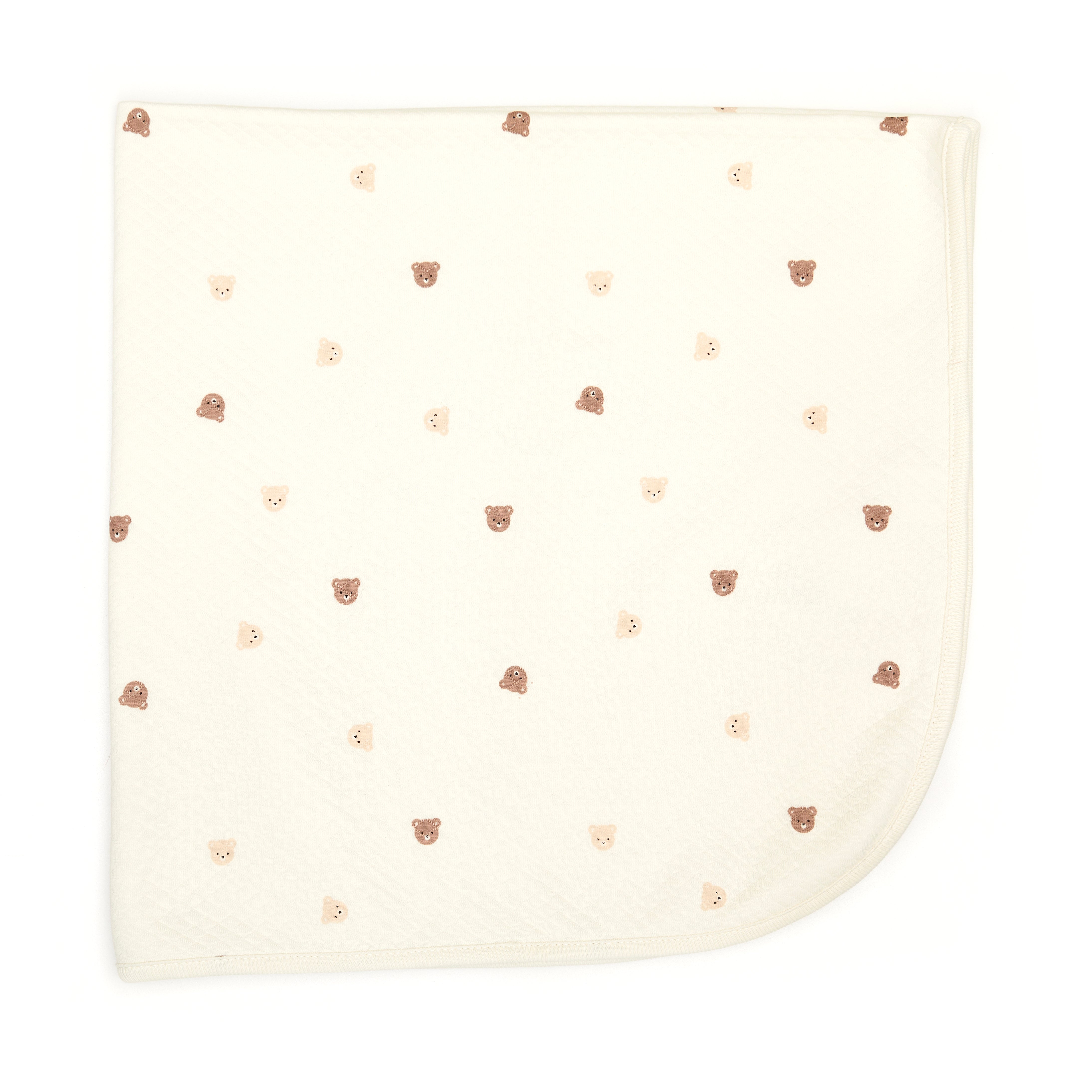 Manta De Algodón Jacquard Perla Osos