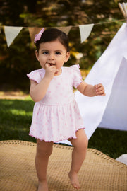 Vestido Body Lila Mariposas algodón rib