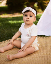 Set Body + Short Bombacho Perla/ Perla Mariposas algodon rib