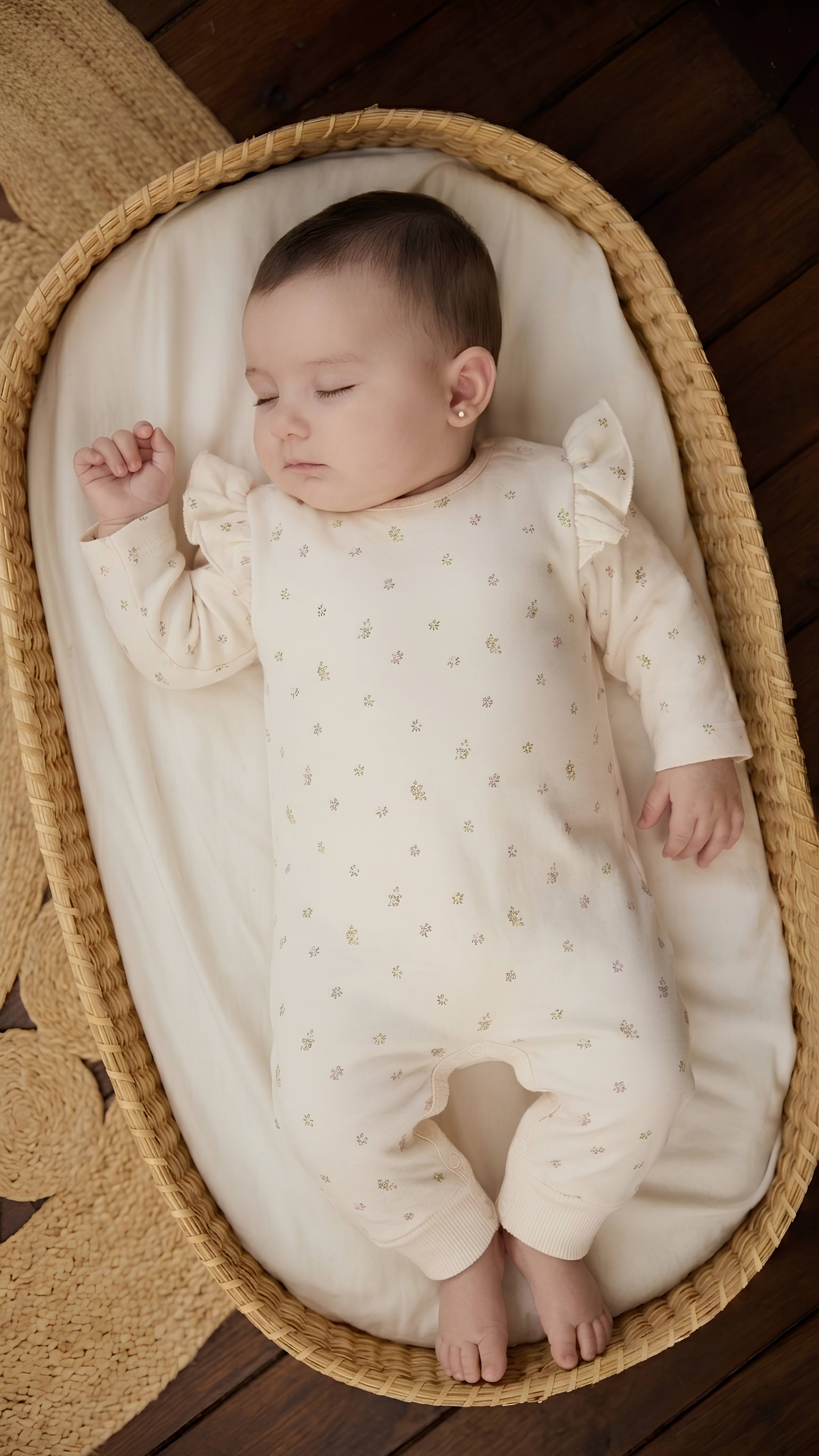 Romper Bobos Perla Flores Multicolor de Algodón afranelado