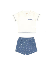 Set Polo + Short Perla azul / Azul helados