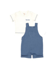 Set Polo + Romper Perla azul / Azul