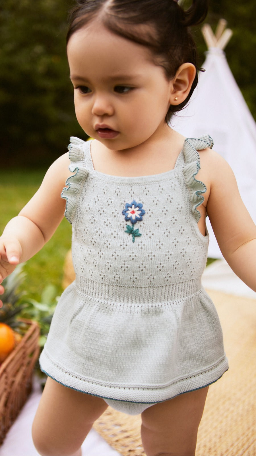 Romper Bordado Celestede Algodón pima