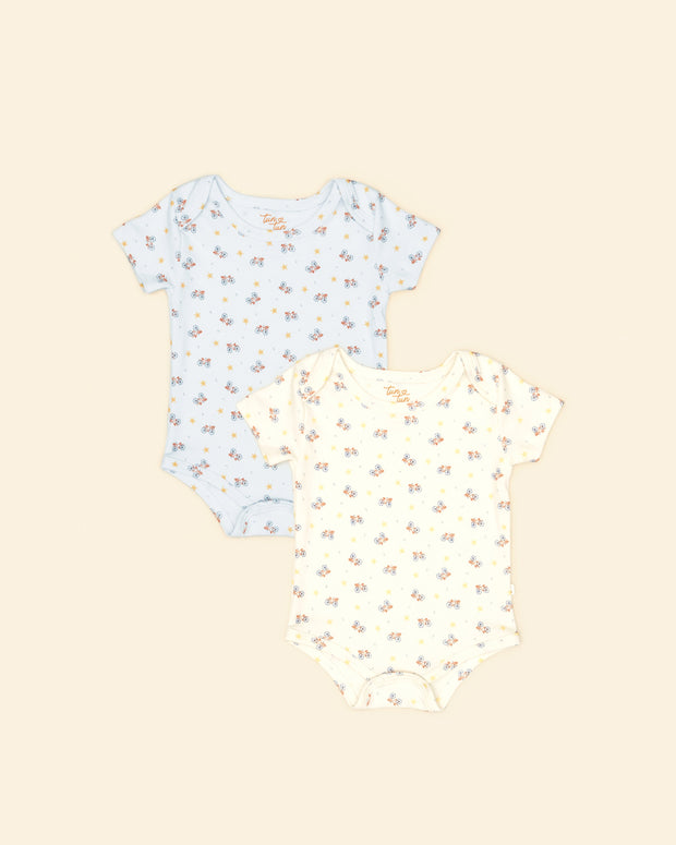 Set Bodys 2 Pcs  Perla Bicicletas / Celeste Bicicletas