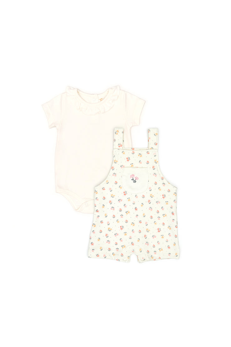 Set Body Bobo + Overall Perla / Perla Flores