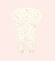 Enterizo Broches Perla Flores de algodón pima