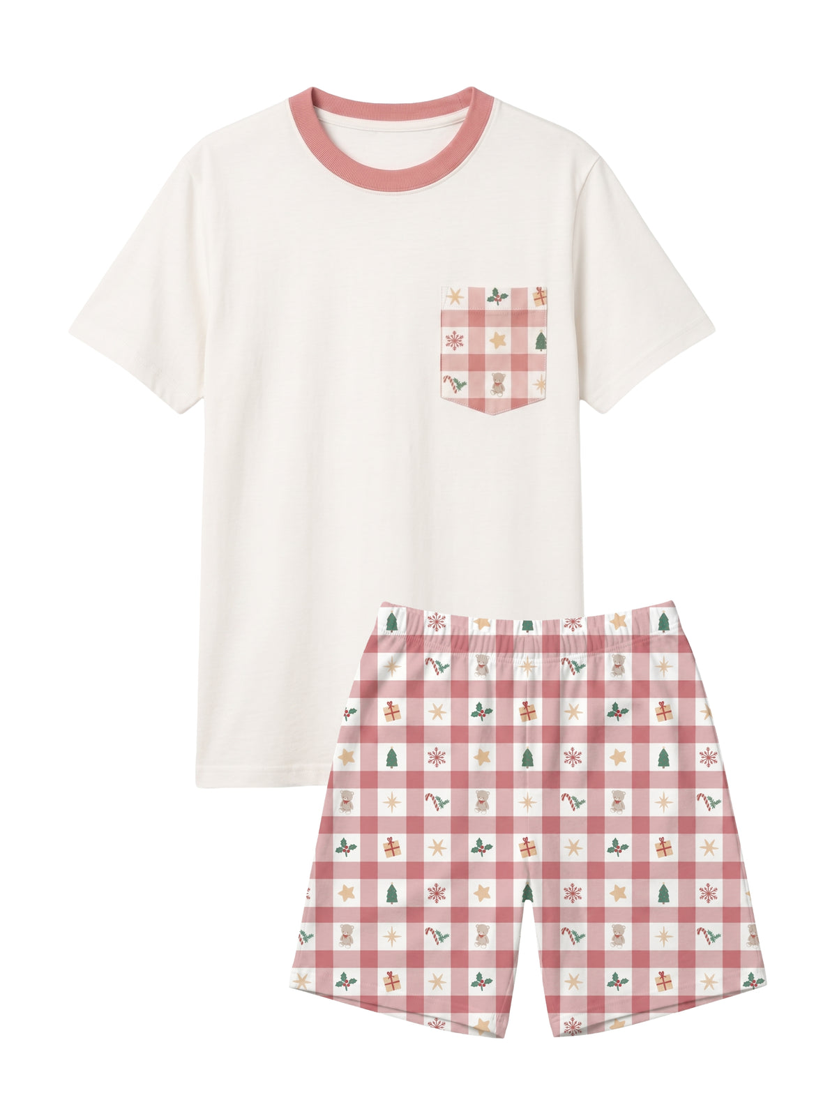 Pack Navideño Pijama Mamá + Pijama Papá + Romper Cierre de Algodón Pima (PREVENTA)