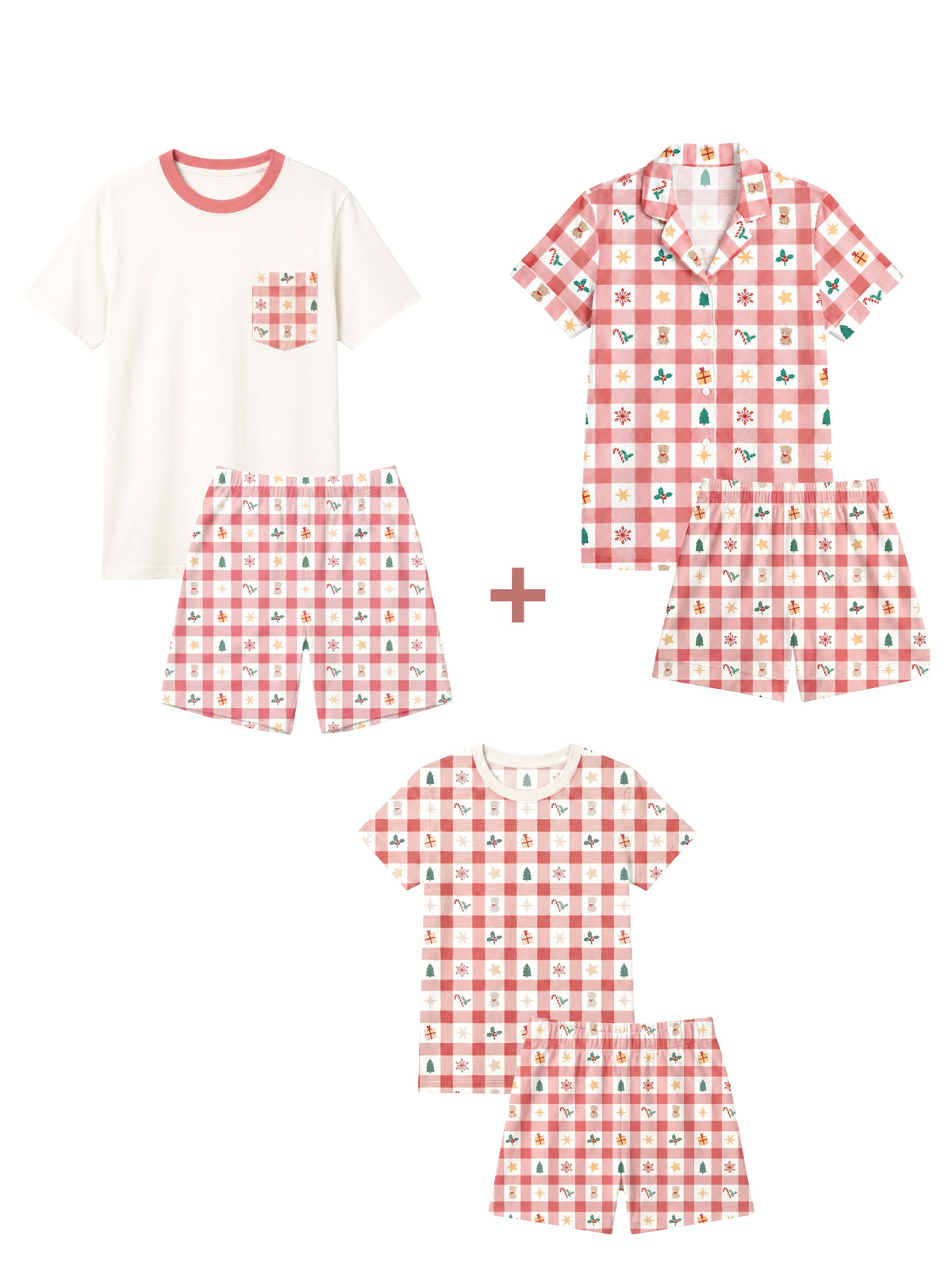 Pack Navideño Pijama Mamá + Pijama Papá + Pijama Niña/Niño (Preventa - Entrega 15 Nov)