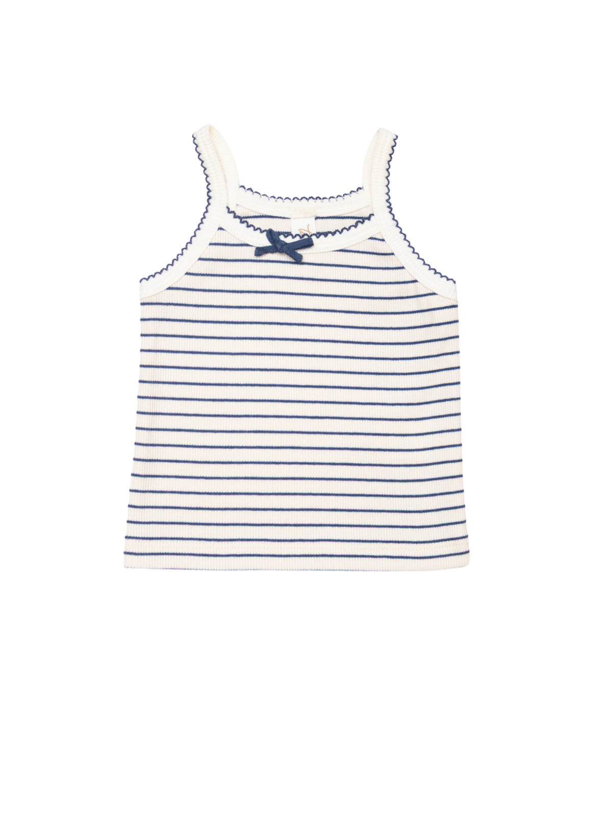 Set 2 pcs Top tiritas + short bombacho Rayas azul de Algodón rib